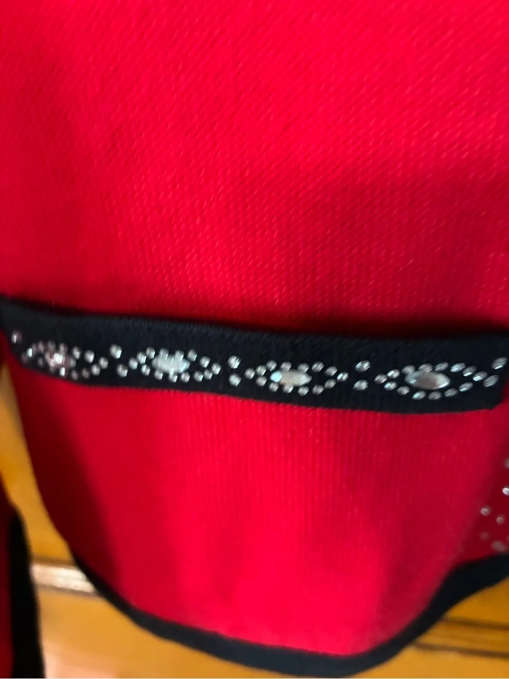 🔥NWT - C.D. Petites Red Embellished Zip Cardigan - Picture 6 of 7